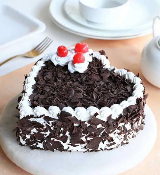 Heart Shape Black Forest Cake
